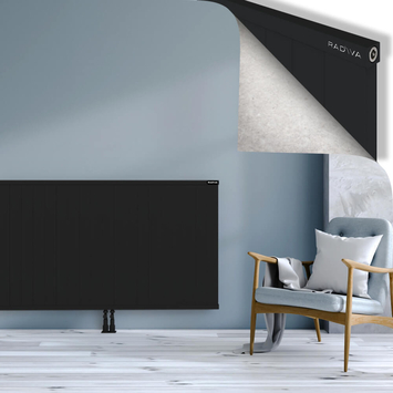 Rio Dekoratif Alüminyum Radyatör 900x2204 Siyah Alt Orta 50mm