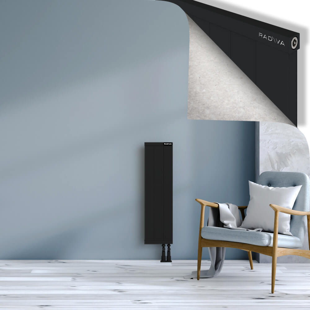 Rio Dekoratif Alüminyum Radyatör 900x304 Siyah - 3