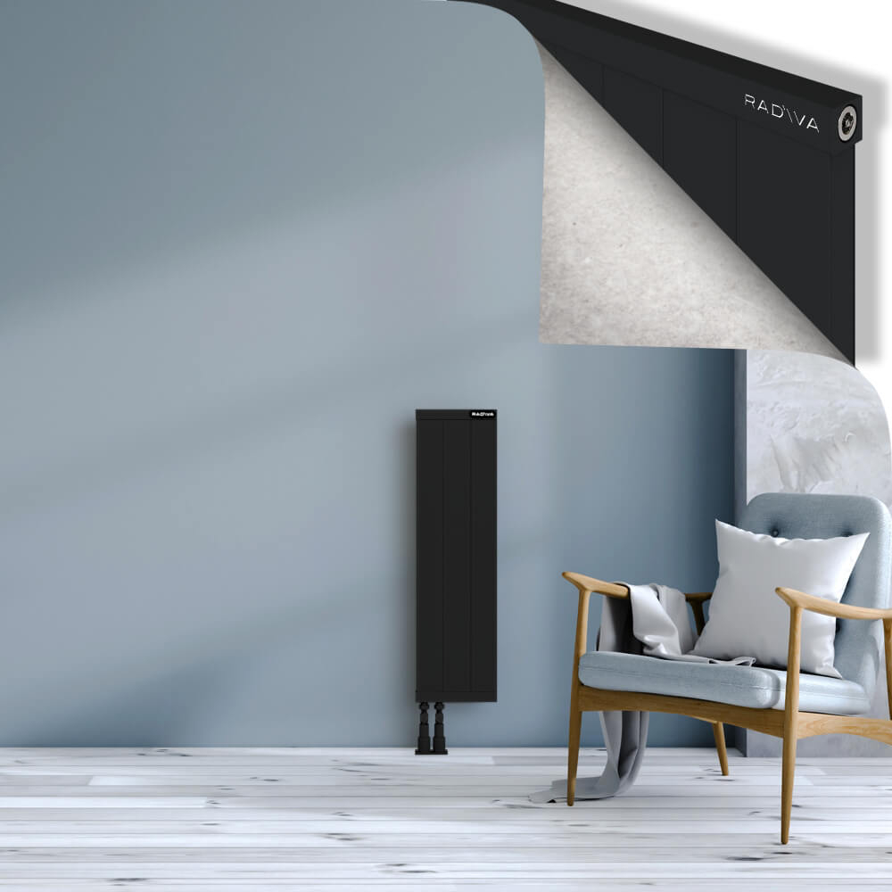 Rio Dekoratif Alüminyum Radyatör 900x304 Siyah - 4