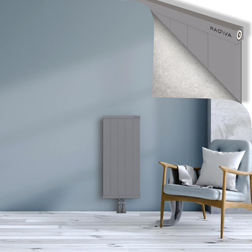 Rio Dekoratif Alüminyum Radyatör 900x504 Gri Alt Orta 50mm