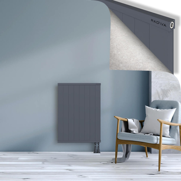 Rio Dekoratif Alüminyum Radyatör 900x804 Antrasit Alt Sağ 50mm