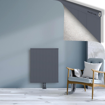 Rio Dekoratif Alüminyum Radyatör 900x904 Antrasit Alt Orta 50mm