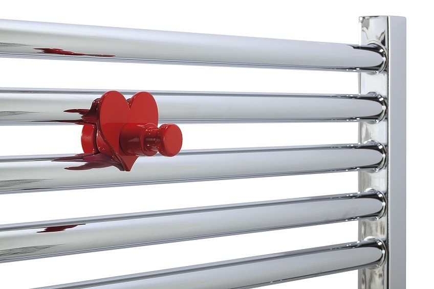 Rob Hook for Towel Warmers H03 Metal Heart Rouge - 2