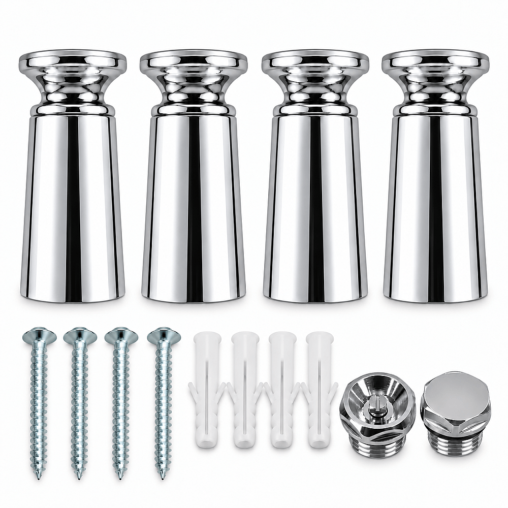Sèche Serviettes Bracket 4 Pcs Chrome With Blind Plug - 1