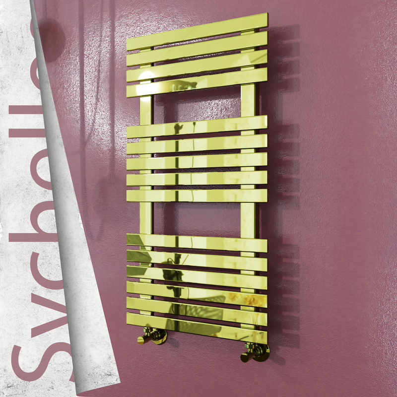Seychelles Decorative Towel Rail 500x940 (Stainless Steel) Gold 