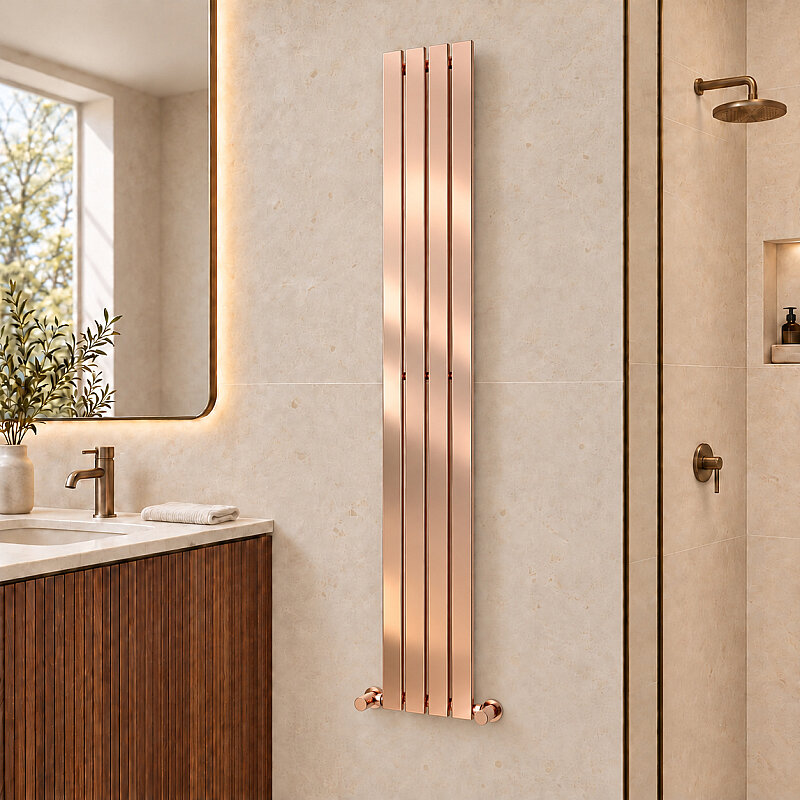 Silba Decorative Towel Rail 270x1800 Rose Gold