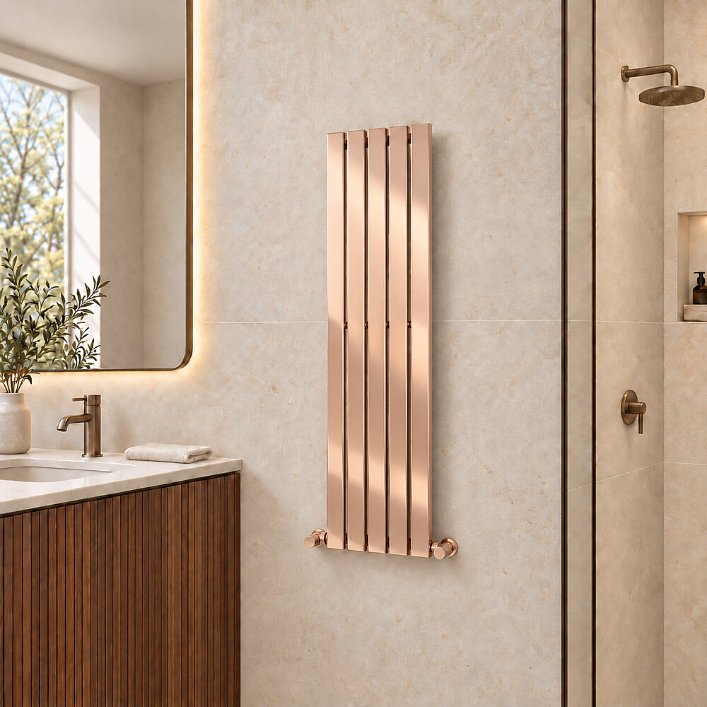 Silba Decorative Towel Rail 340x1500 Rose Gold - 1