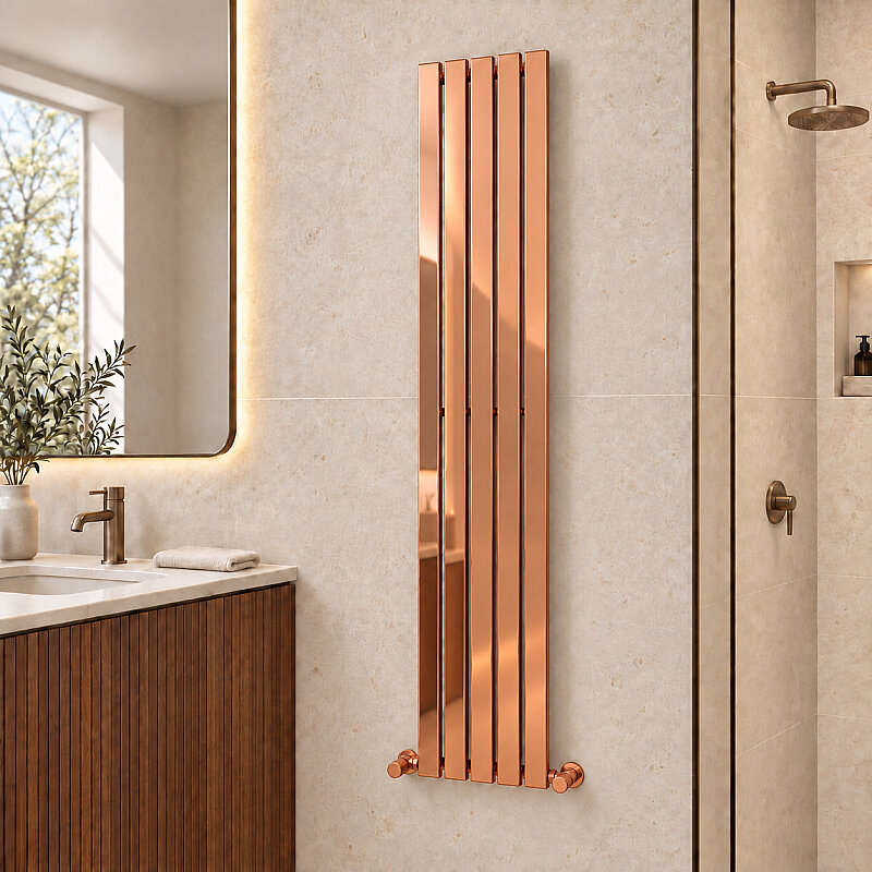 Silba Decorative Towel Rail 340x1800 Copper