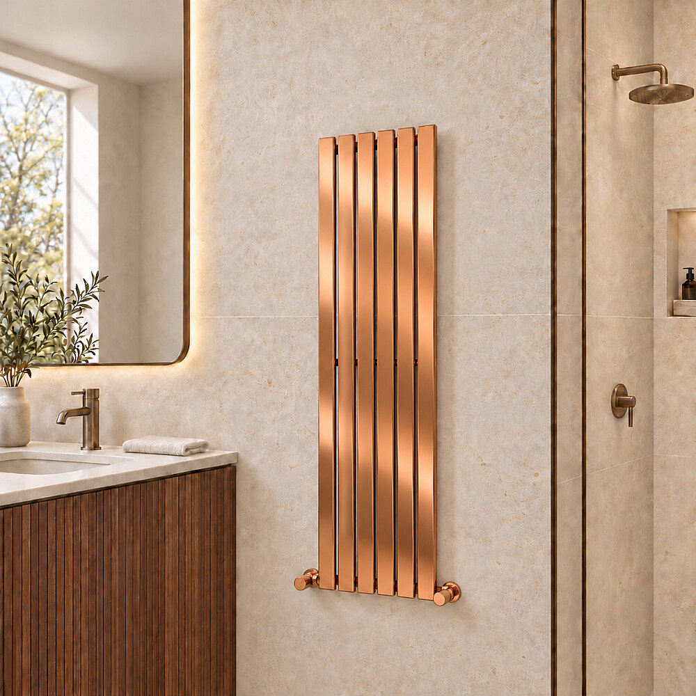 Silba Decorative Towel Rail 410x1500 Copper - 1