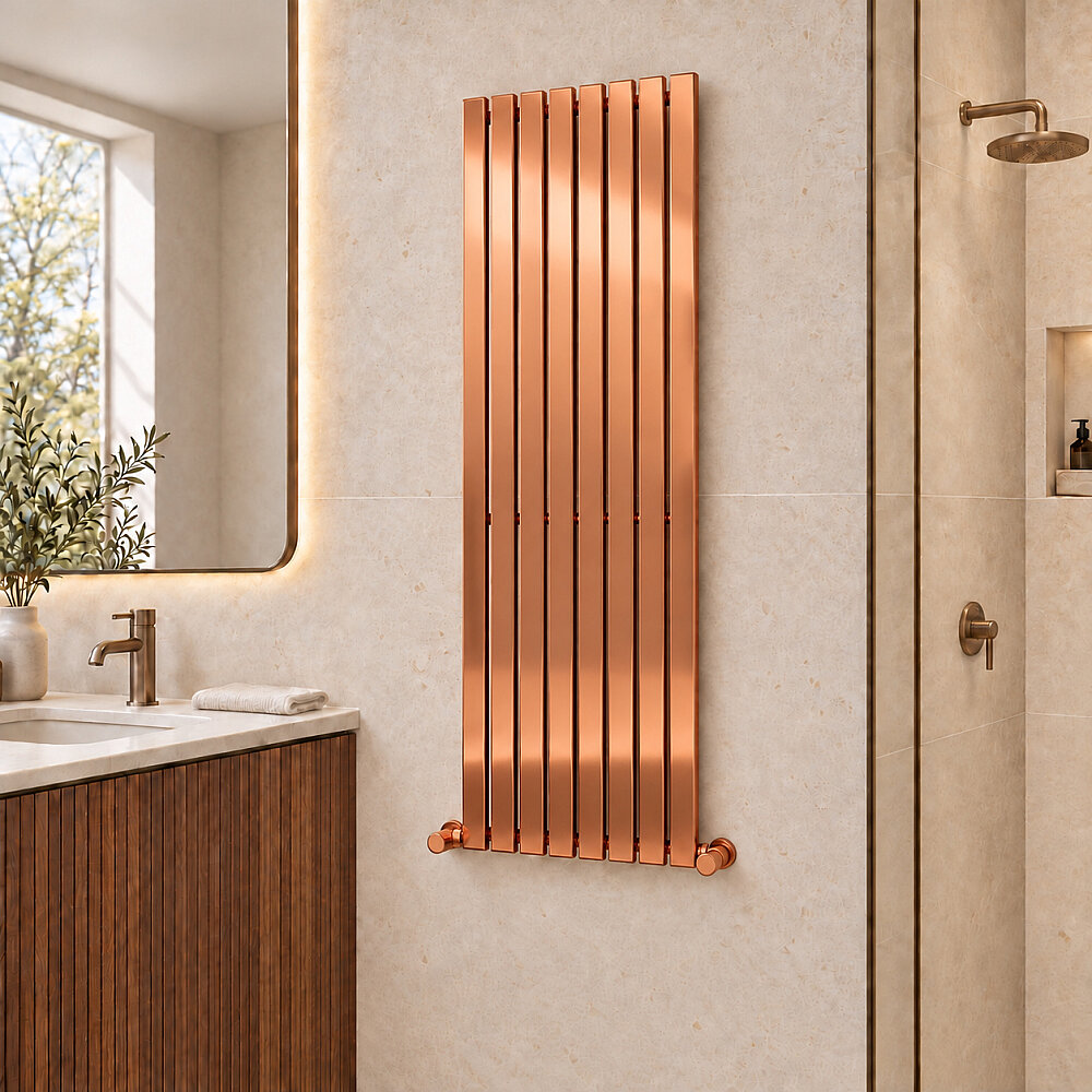 Silba Decorative Towel Rail 480x1500 Copper - 1