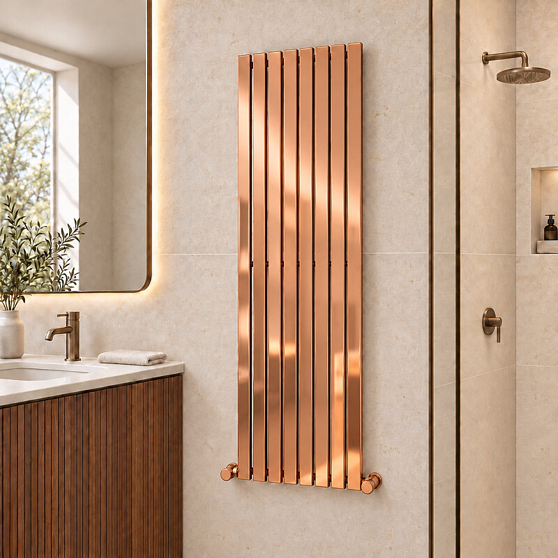 Silba Decorative Towel Rail 480x1800 Copper
