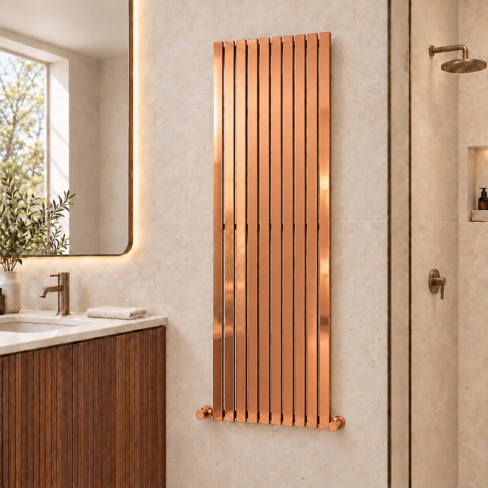 Silba Decorative Towel Rail 550x1800 Copper - 1