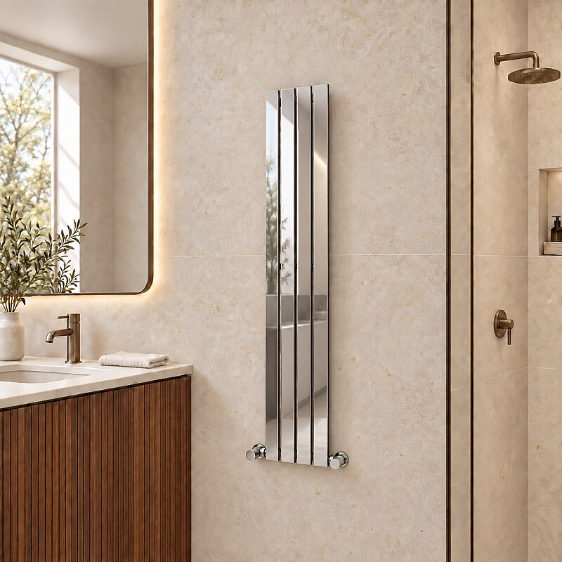 Silba Decorative Towel Rail 270x1500 Chrome