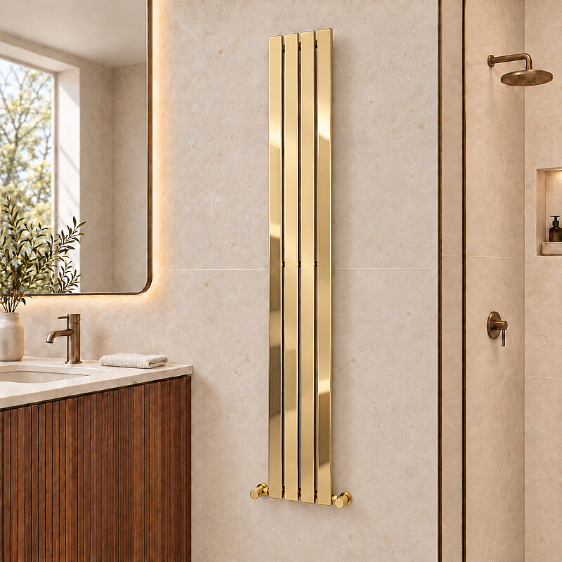 Silba Decorative Towel Rail 270x1800 Gold