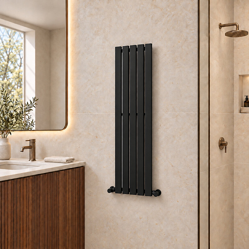 Silba Decorative Towel Rail 340x1500 Black