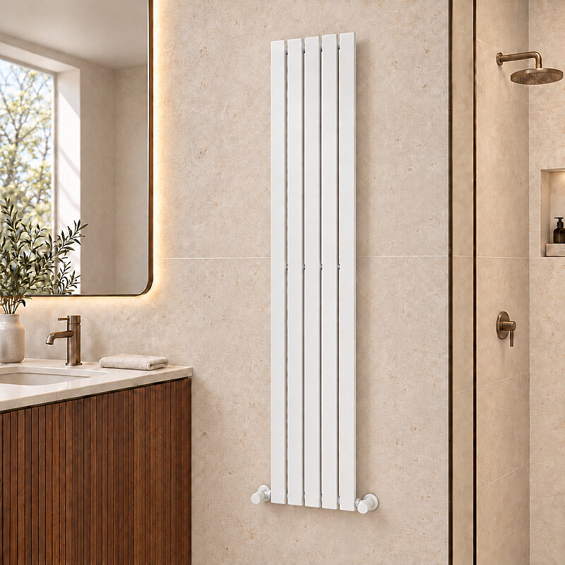 Silba Decorative Towel Rail 340x1800 White