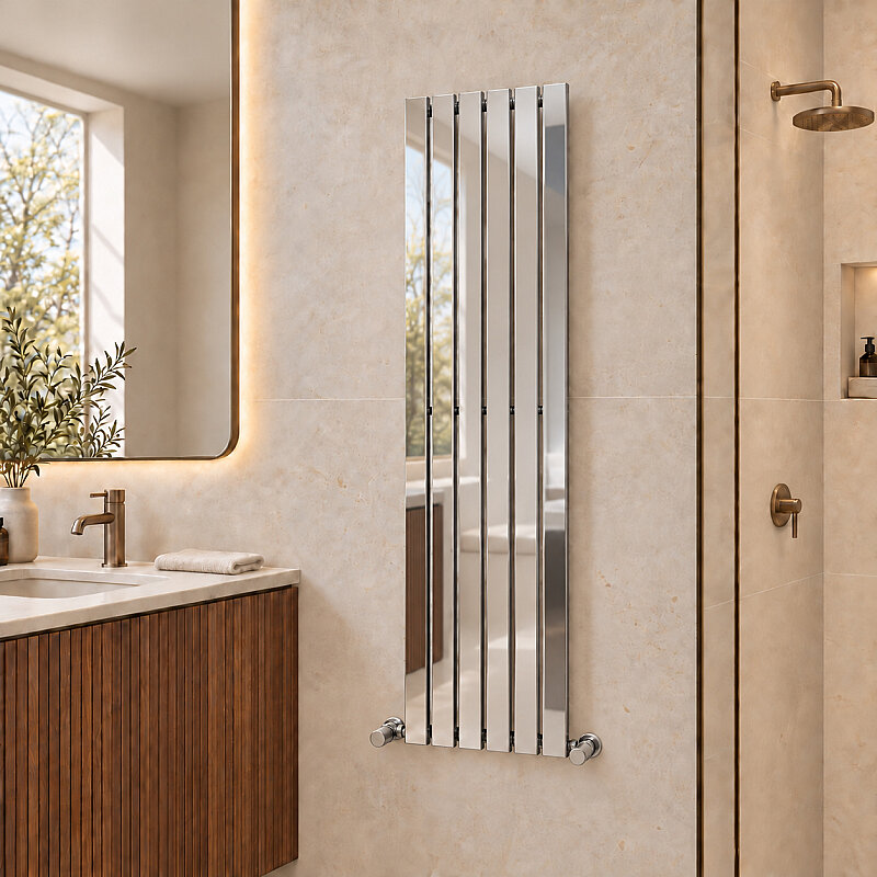 Silba Decorative Towel Rail 410x1800 Chrome