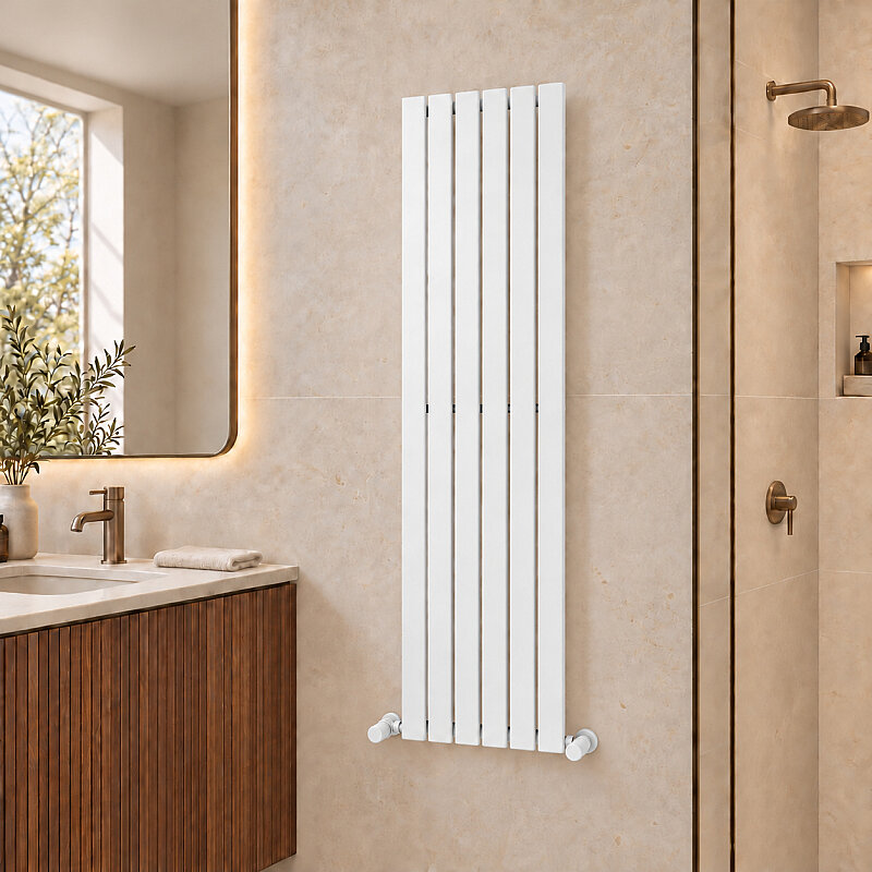 Silba Decorative Towel Rail 410x1800 White