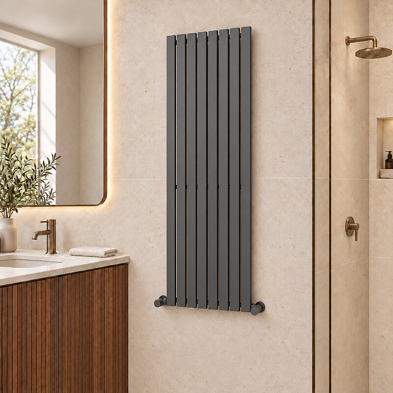 Silba Decorative Towel Rail 480x1500 Anthracite