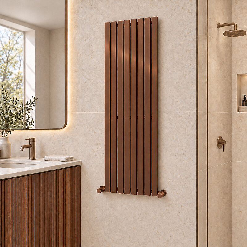 Silba Decorative Towel Rail 480x1500 Antique Copper