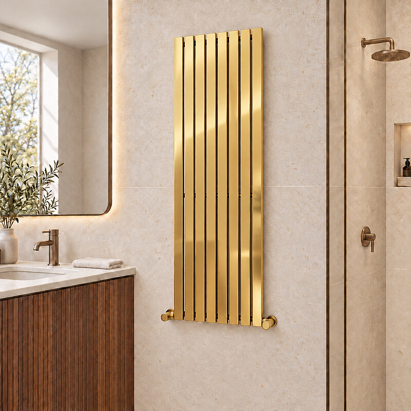 Silba Decorative Towel Rail 480x1500 Gold