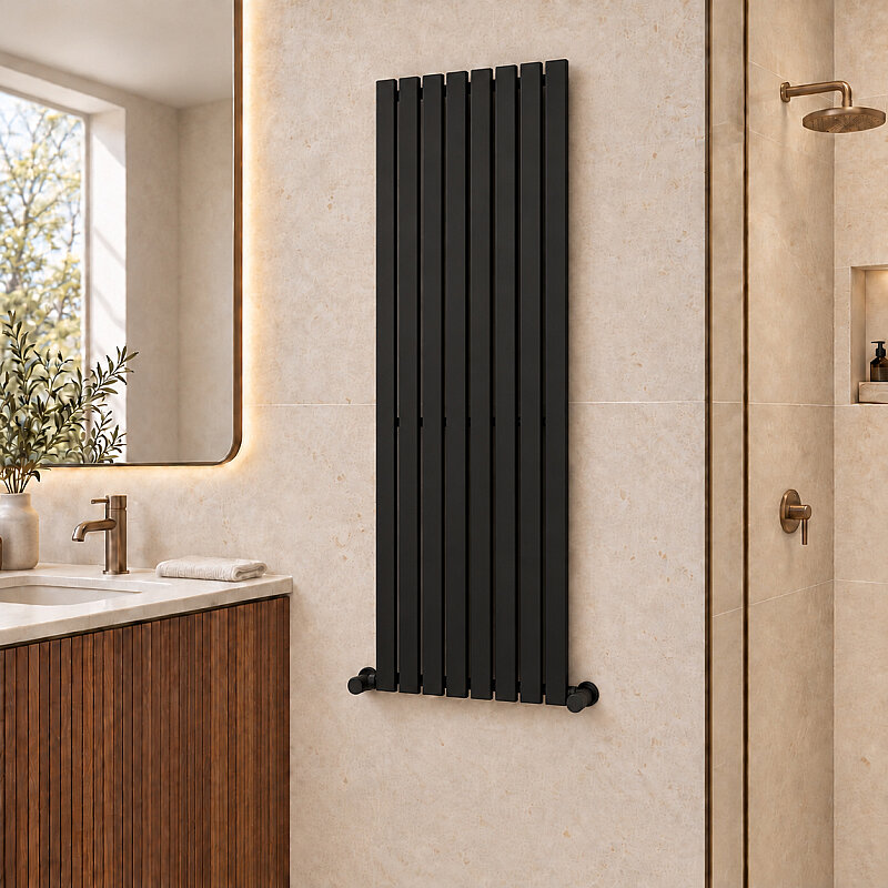 Silba Decorative Towel Rail 480x1500 Black