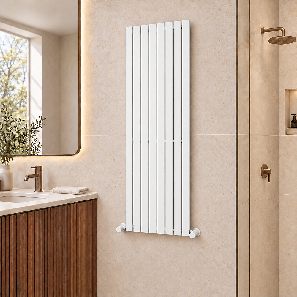 Silba Decorative Towel Rail 480x1500 White - 1