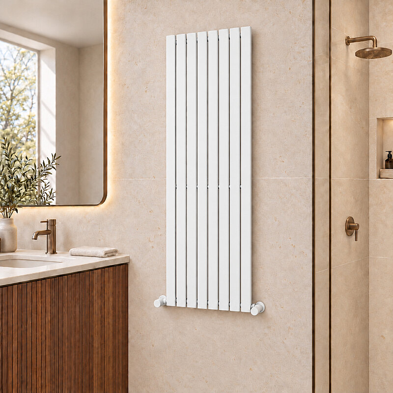 Silba Decorative Towel Rail 480x1500 White