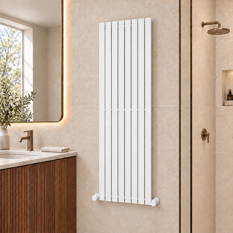 Silba Decorative Towel Rail 480x1800 White