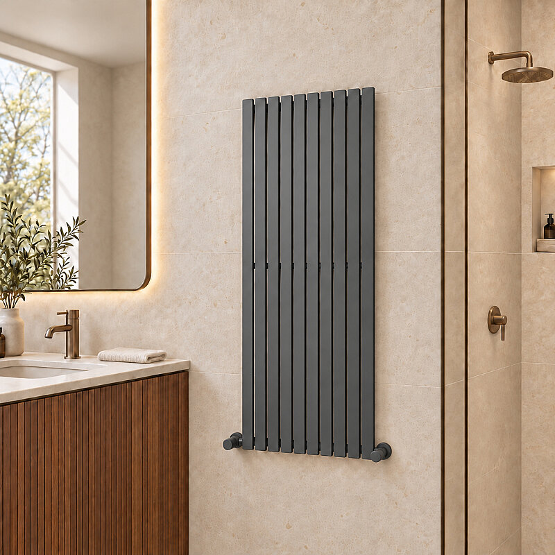 Silba Decorative Towel Rail 550x1500 Anthracite