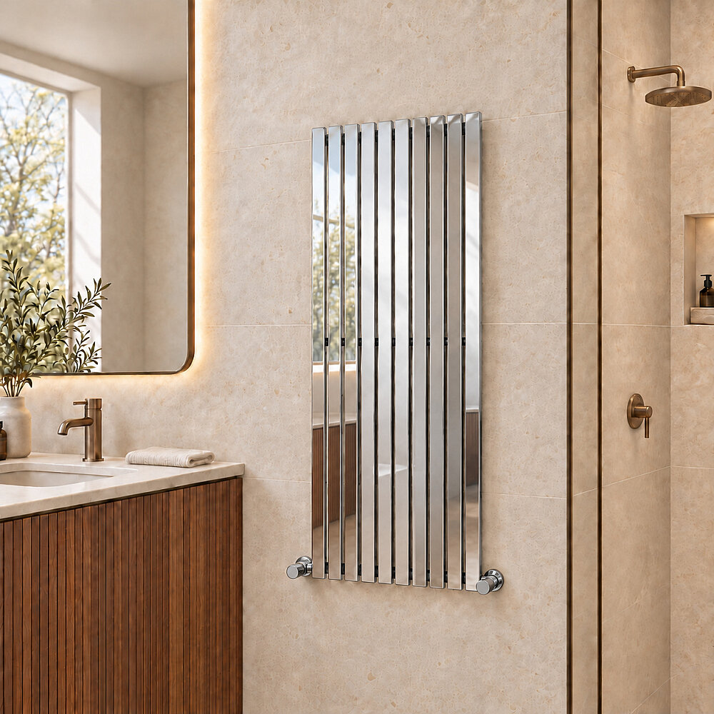 Silba Decorative Towel Rail 550x1500 Chrome - 1
