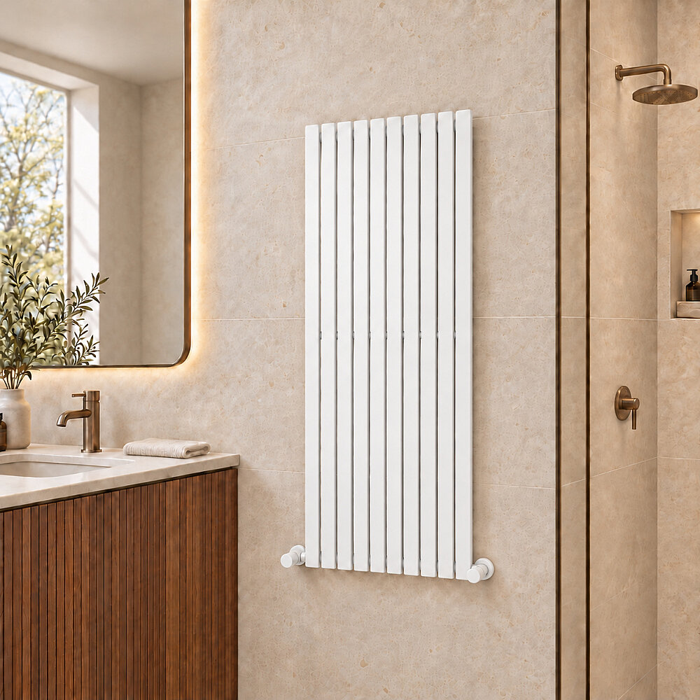 Silba Decorative Towel Rail 550x1500 White - 1