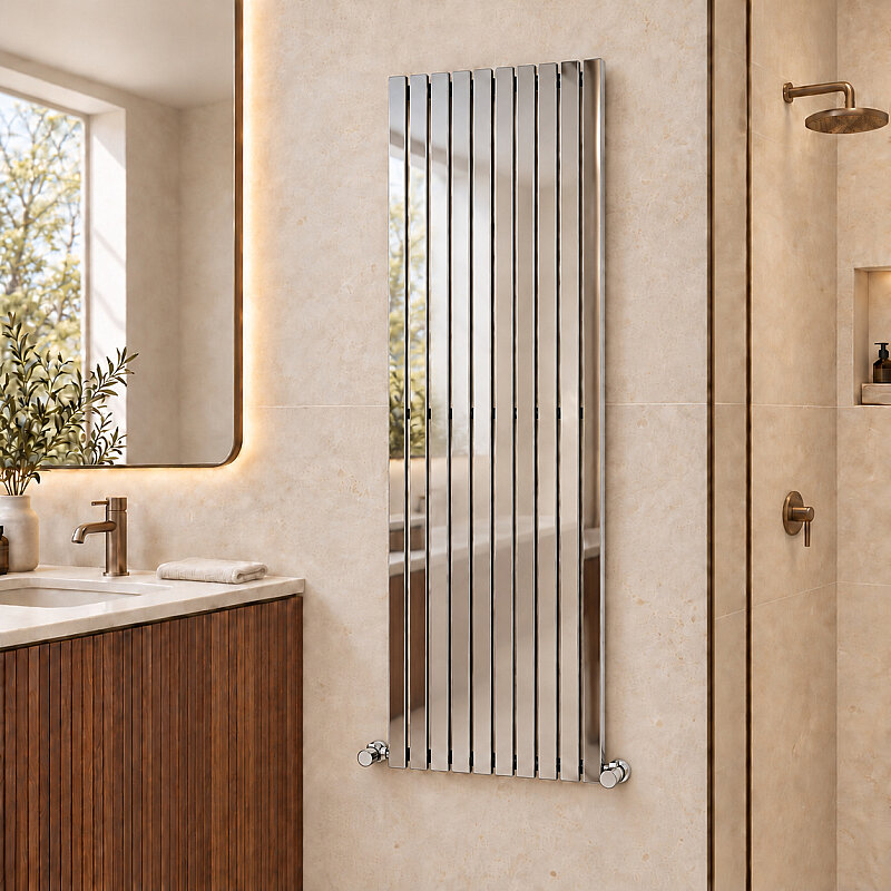 Silba Decorative Towel Rail 550x1800 Chrome