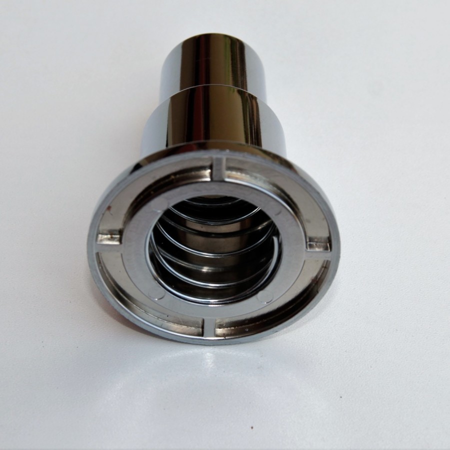 Single Radiator Tube Hiding Sleeve Stringed Plastic Chrome - 3