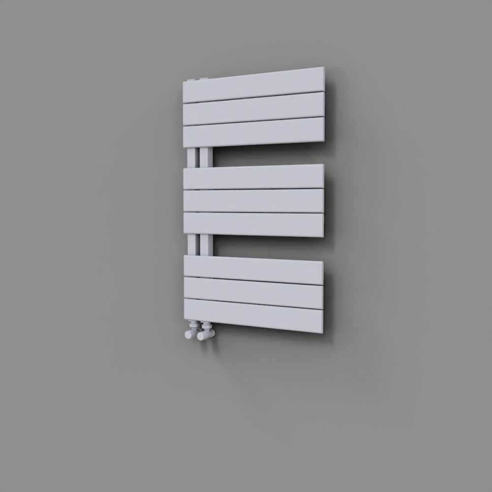 Sirius Decorative Towel Rail 500x800 White - 1