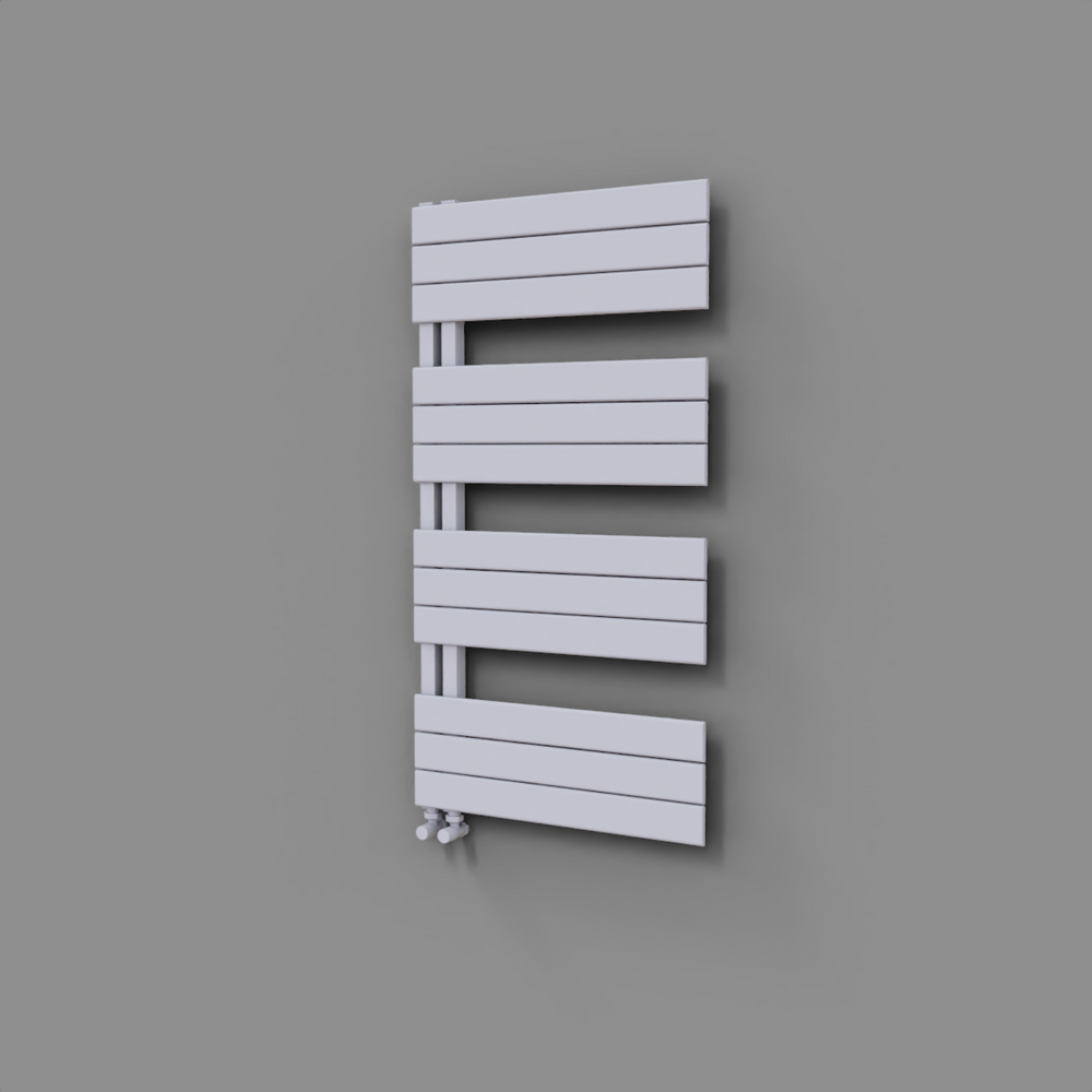Sirius Decorative Towel Rail 600x1150 White - 1