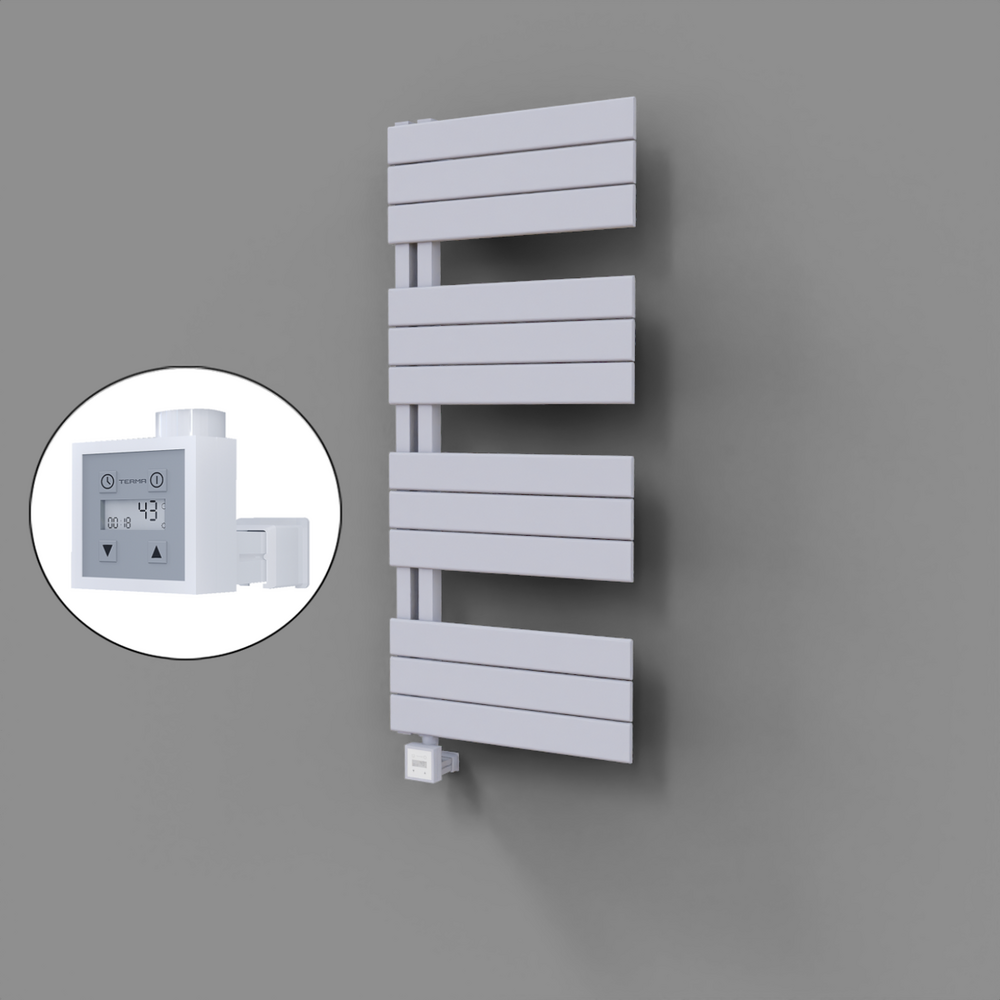 Sirius Dekoratif Elektrikli Havlupan 500x1150 Beyaz (KTX3 Termostat) 600W - 1