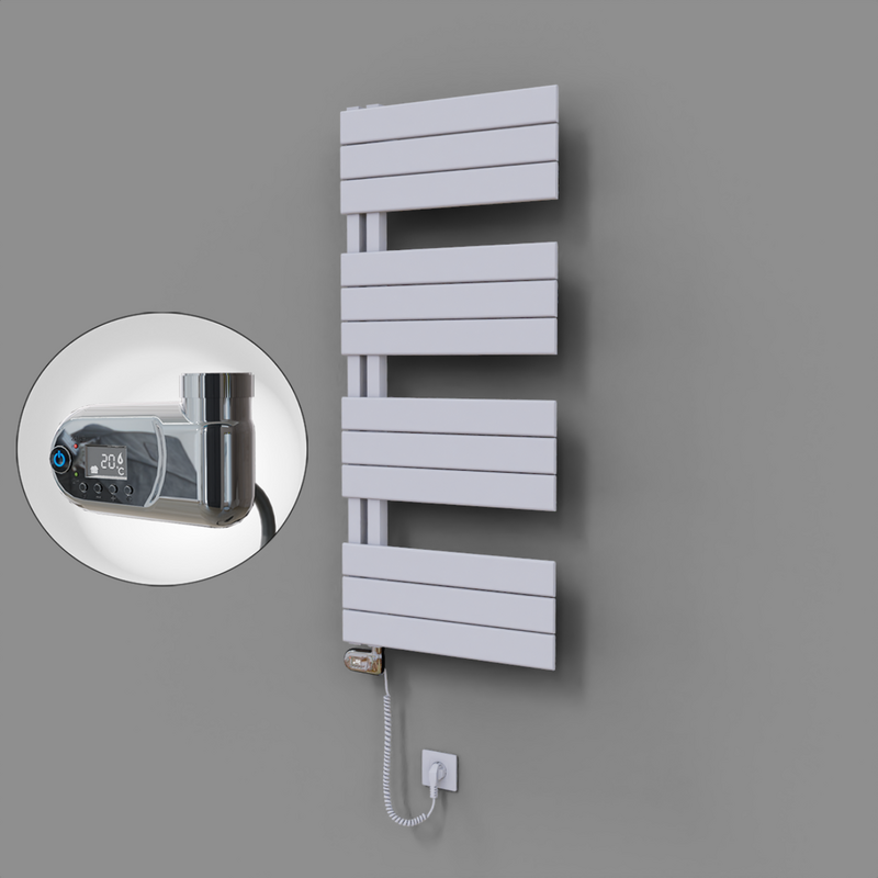 Sirius Dekoratif Elektrikli Havlupan 500x1150 Beyaz (Thesis Termostat) 600W 