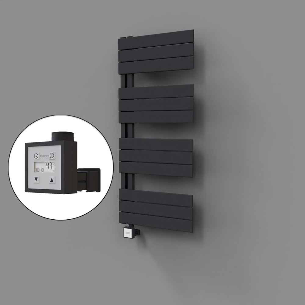 Sirius Dekoratif Elektrikli Havlupan 500x1150 Koyu Antrasit (KTX3 Termostat) 600W - 1