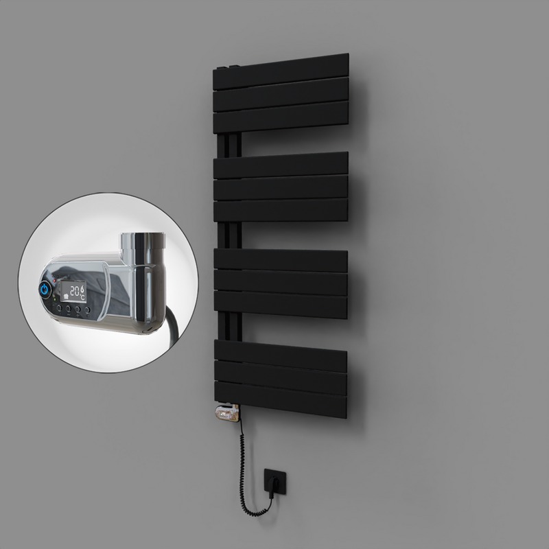 Sirius Dekoratif Elektrikli Havlupan 500x1150 Siyah (Thesis Termostat) 600W 