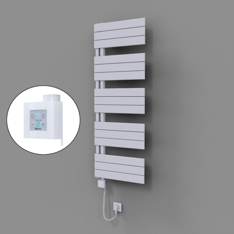 Sirius Dekoratif Elektrikli Havlupan 500x1400 Beyaz (KTX4 Termostat) 600W Spiral Kablolu 