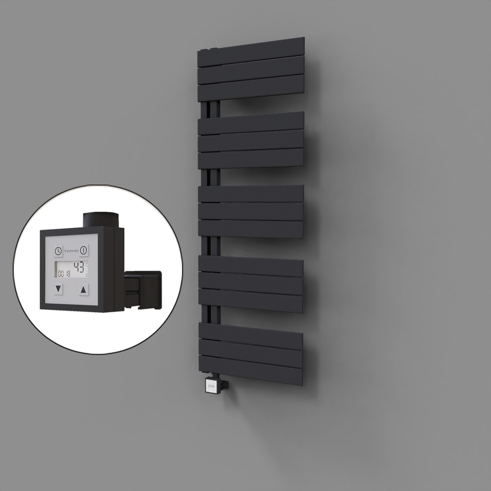 Sirius Dekoratif Elektrikli Havlupan 500x1400 Koyu Antrasit (KTX3 Termostat) 600W - 1
