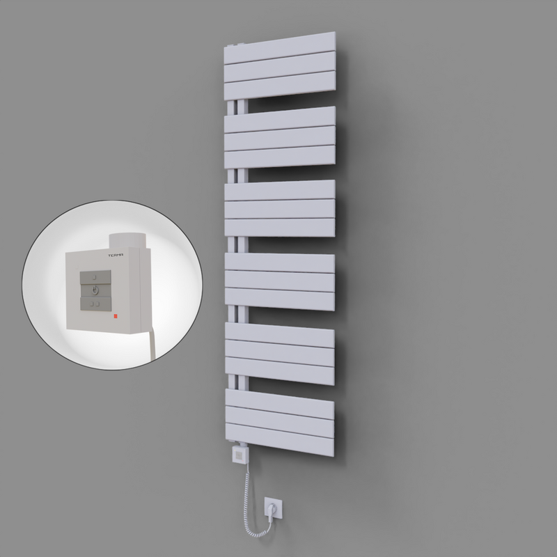 Sirius Dekoratif Elektrikli Havlupan 500x1640 Beyaz (KTX1 Termostat) 1000W Spiral Kablolu 