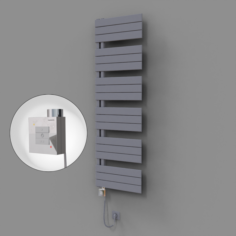 Sirius Dekoratif Elektrikli Havlupan 500x1640 Gri (KTX1 Termostat) 1000W Spiral Kablolu 