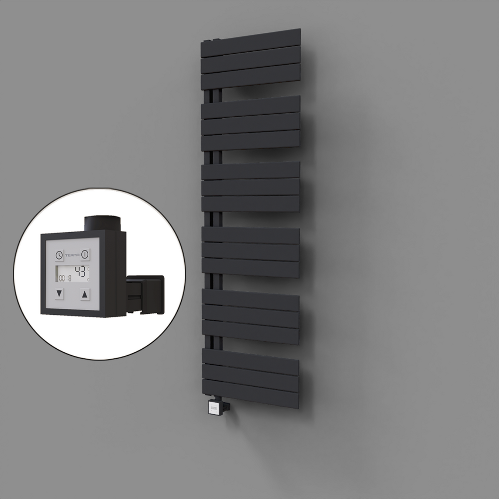 Sirius Dekoratif Elektrikli Havlupan 500x1640 Koyu Antrasit (KTX3 Termostat) 1000W - 1