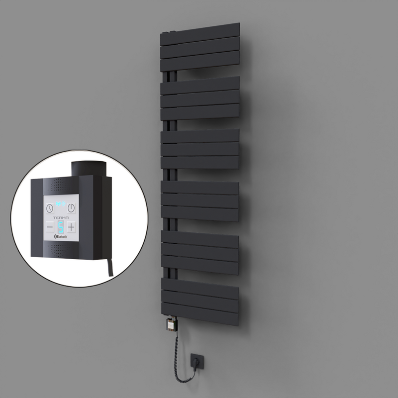 Sirius Dekoratif Elektrikli Havlupan 500x1640 Koyu Antrasit (KTX4 Termostat) 1000W Spiral Kablolu 
