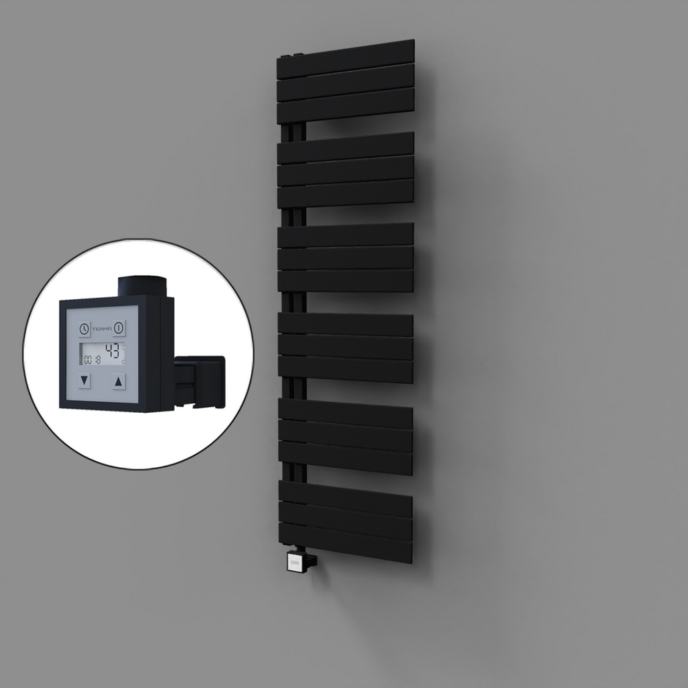 Sirius Dekoratif Elektrikli Havlupan 500x1640 Siyah (KTX3 Termostat) 1000W - 1