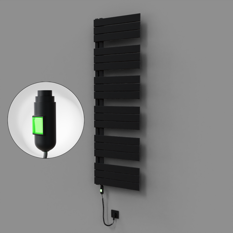 Sirius Dekoratif Elektrikli Havlupan 500x1640 Siyah (On/Off Düğmeli) 900W 