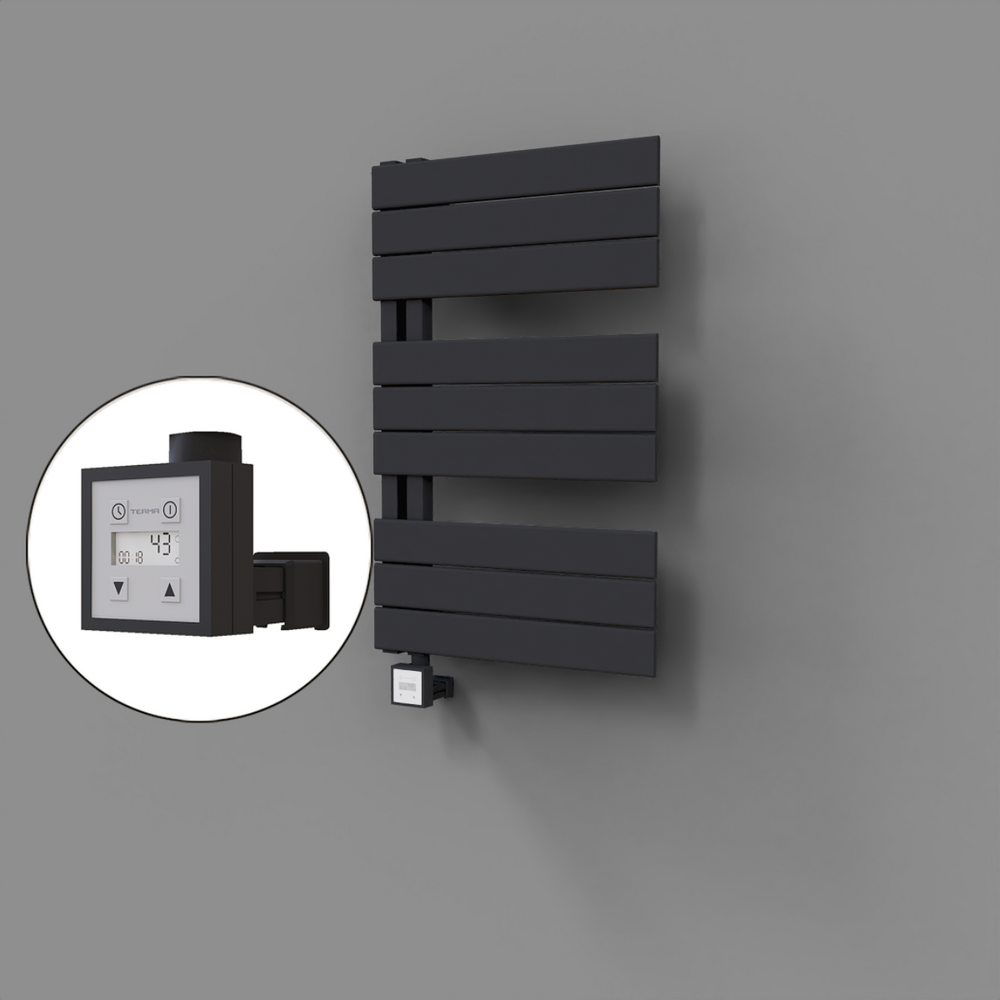 Sirius Dekoratif Elektrikli Havlupan 500x800 Koyu Antrasit (KTX3 Termostat) 300W - 1