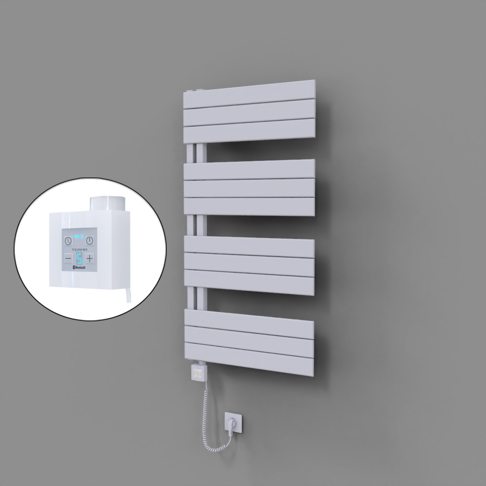 Sirius Dekoratif Elektrikli Havlupan 600x1150 Beyaz (KTX4 Termostat) 600W Spiral Kablolu - 1